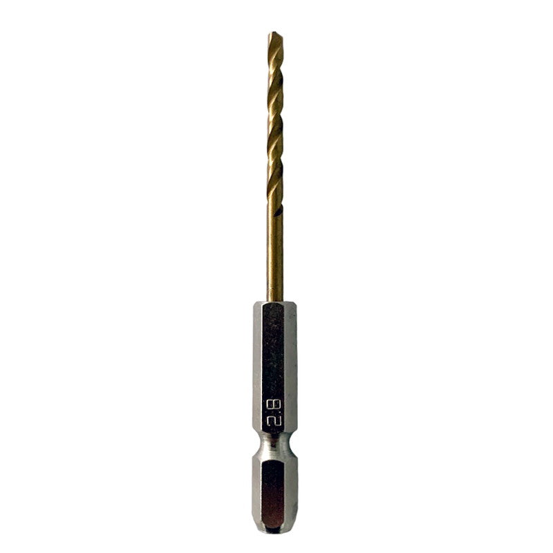 チタンコーティング鉄工ドリル刃2.8mm6角ビット付 - 100均 チタンコーティング鉄工ドリル刃2.8mm6角ビット付 - 100均