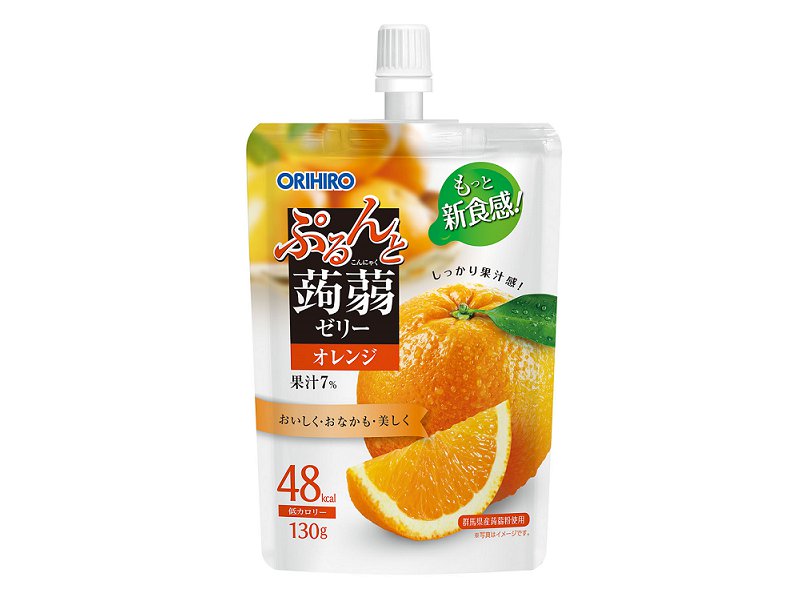 オリヒロ ぷるんと蒟蒻ゼリースタンディング オレンジ １３０ - ダイソーネットストア【公式】
