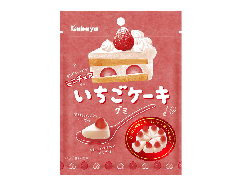 カバヤ食品 いちごケーキグミ ４０ｇ