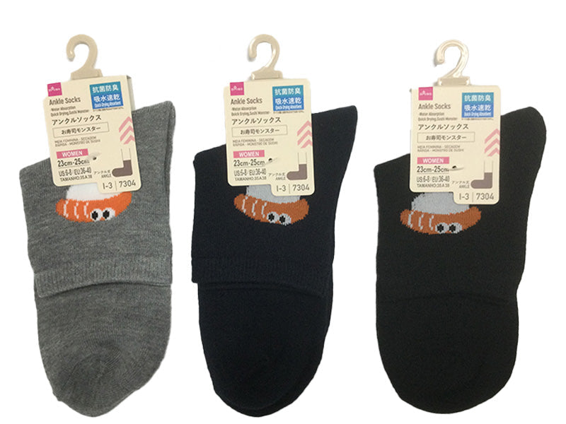 アンクルソックス（吸水速乾、抗菌防臭、お寿司モンスター）