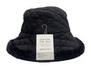 キルティングハット（ボア付、ＢＫ）