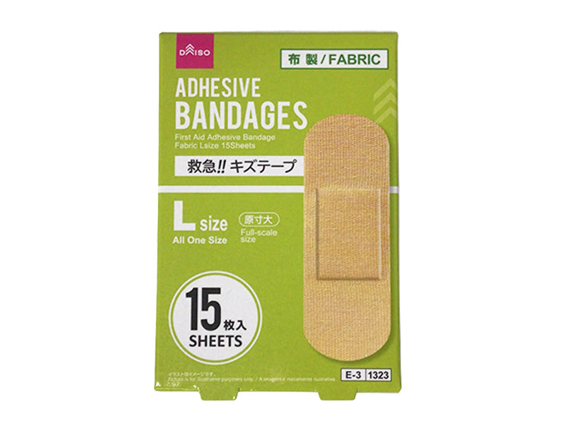 救急！！キズテープ　布絆創膏　Ｌサイズ　１５枚入