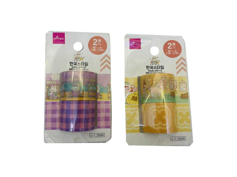 マスキングテープ（韓国スタイルラビットオンニ、2個） - 100均 通販