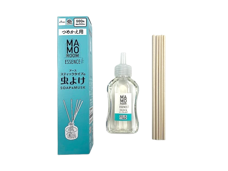 マモルームエッセンス　スティックタイプの虫よけ　ソープ＆ムスク　つめかえ７０ｍＬ