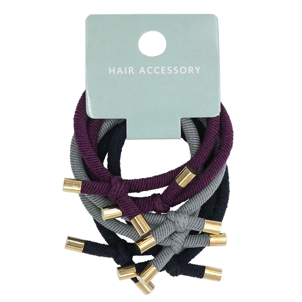 ヘアゴムセット（ノットデザイン、シックカラー） - スリーピーネット