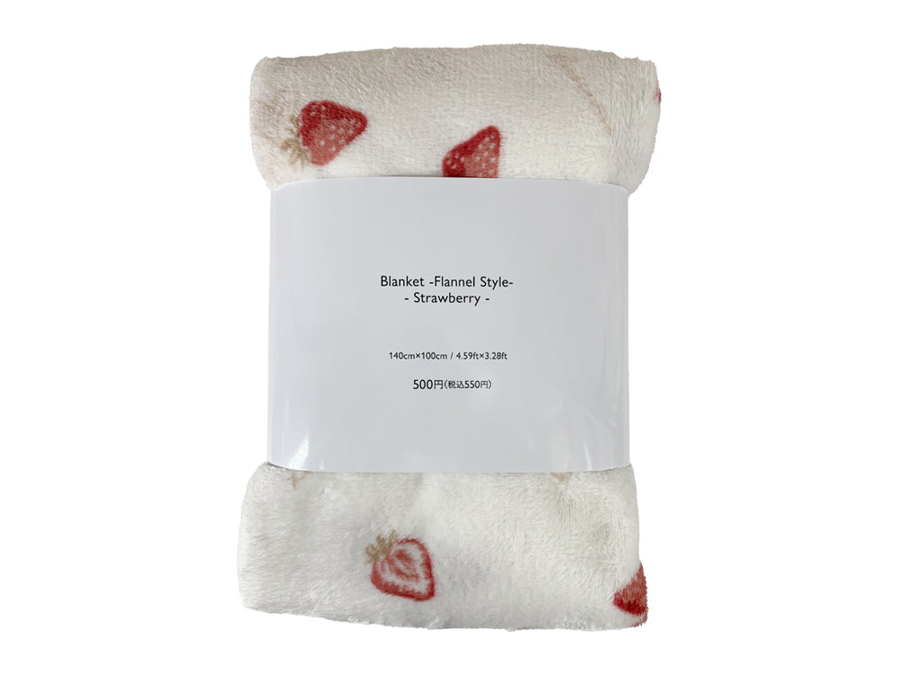 ブランケット（フランネル調、いちご柄） - スリーピーネット