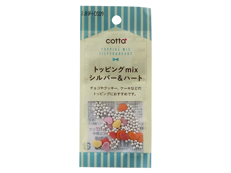 ドウシシャ　トッピングミックス　シルバー＆ハート　２．８ｇ