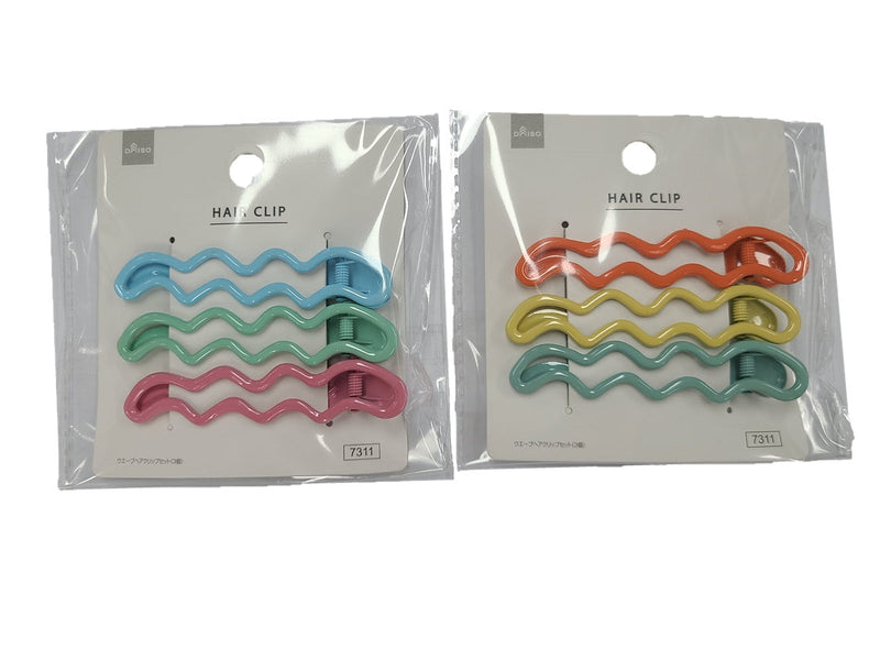 ウエーブヘアクリップセット（３個）