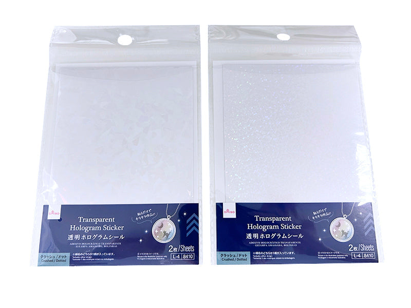 透明ホログラムシール（クラッシュ、ドット）