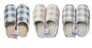 ルームシューズ（パステル格子）