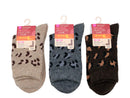 レギュラーソックス（レディース、毛入、ヒョウ柄）