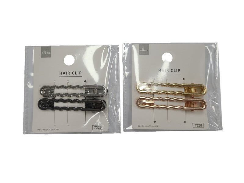 ウエーブメタルヘアクリップ（２個）