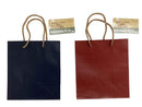 クラフト紙袋（紙製取っ手、ネイビー、ワインレッド）