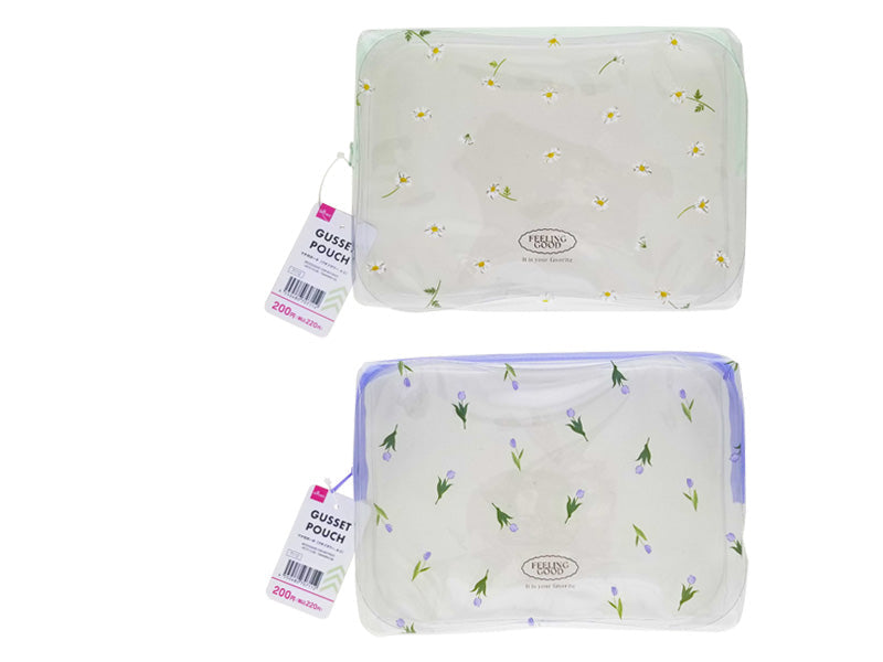 マチ付ポーチ（プチフラワー、Ａ５）