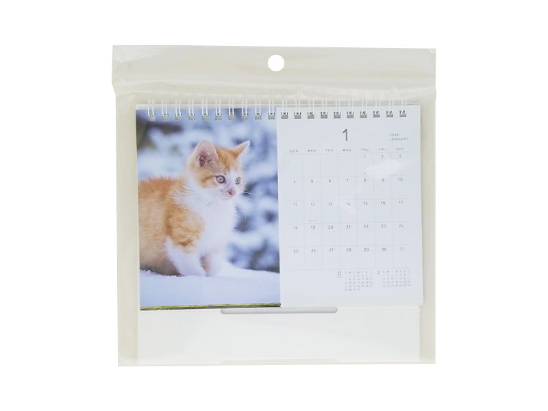 卓上Ｗリングカレンダー（Ｂ６、猫）