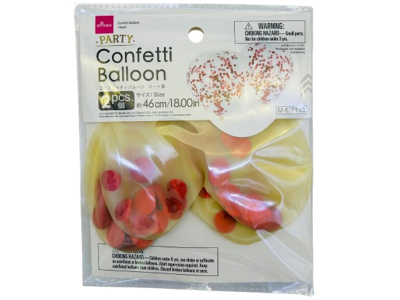 コンフェッティバルーン、２個（ハート型）