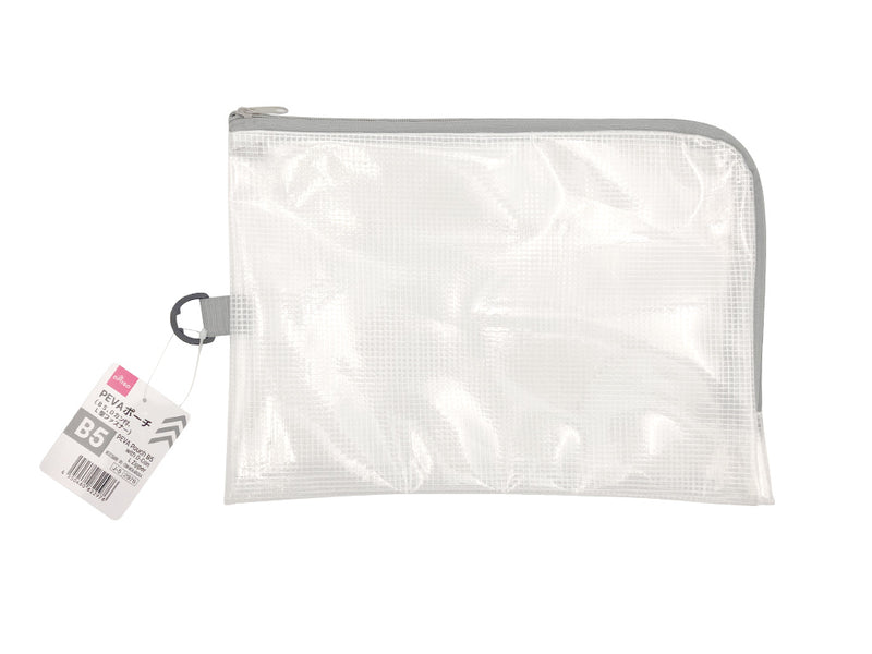 ＰＥＶＡポーチ（Ｂ５、Ｄカン付、Ｌ型ファスナー）