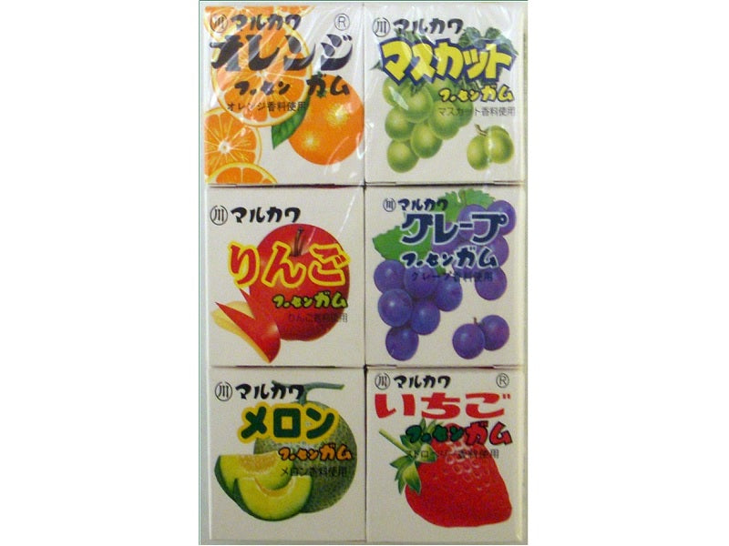 丸川製菓　フルーツ６マーブルガム　６個