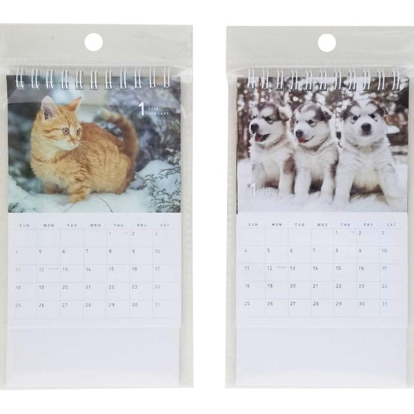 卓上Wリングカレンダー（犬・猫デザイン） - 100均 通販 ダイソー