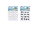 文字ワッペンシール　数字　白・グレー