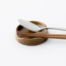 お箸とカトラリーがおける美濃焼の豆皿（イエロー）