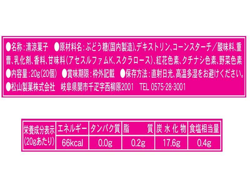 松山　スマホラムネ　２０ｇ