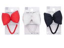 バルーンリボンヘアポニー（黒、白、赤）