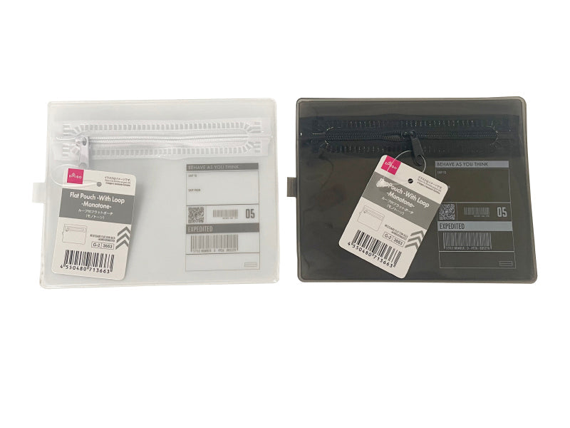 ループ付フラットポーチ（モノトーン）