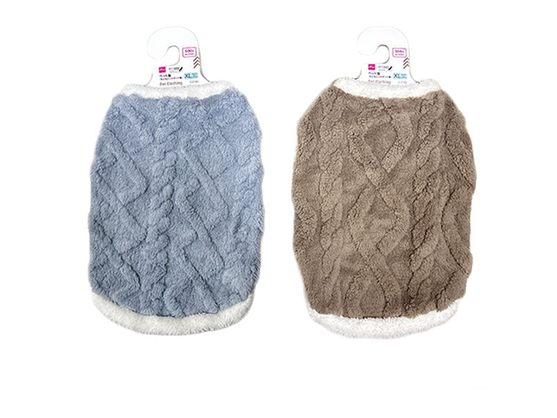 ペット服（もこもこジャガード風、ＸＬ）