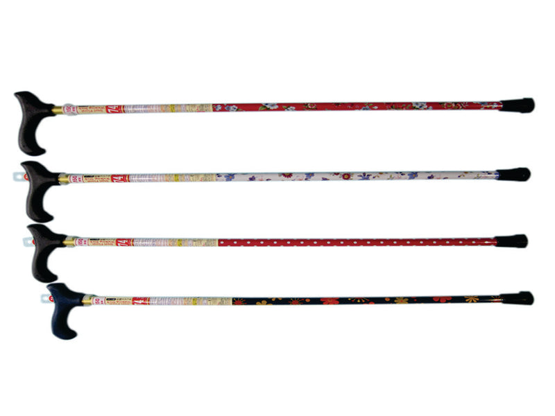 スチール製ステッキ花柄７４ｃｍ、７６ｃｍ、８０ｃｍ、８２ｃｍ、８４ｃｍ