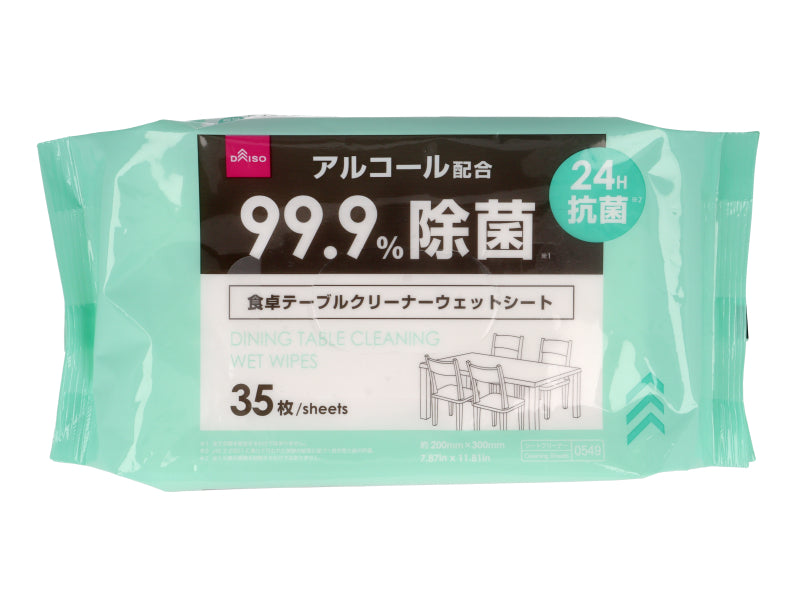 食卓テーブルクリーナーウェットシート（３５枚、２４Ｈ抗菌）