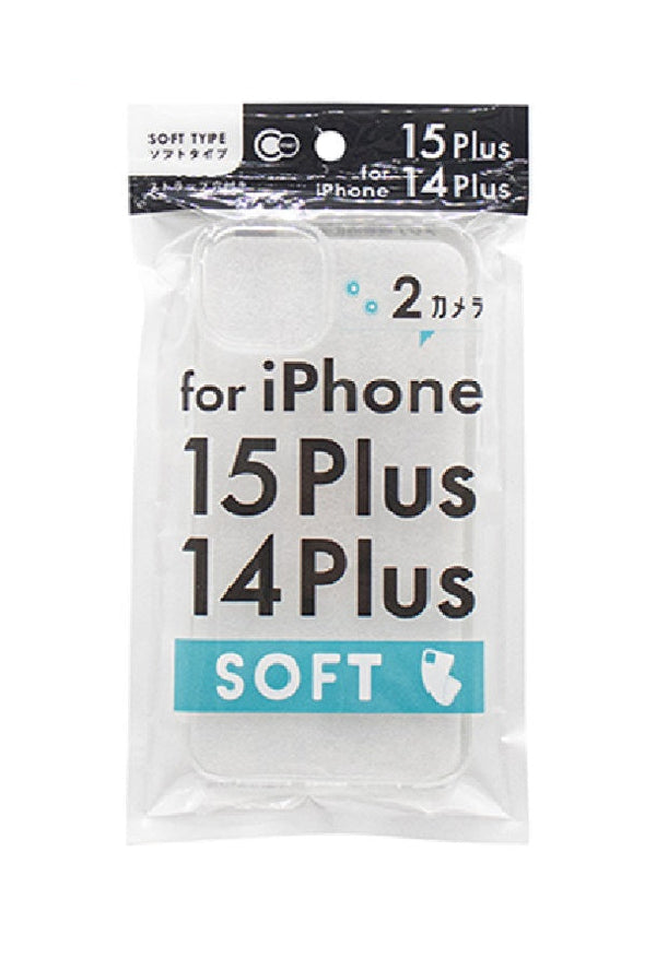 iPhone 15Plus／14Plus用ソフトクリアケース - 100