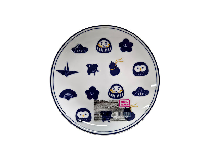 丸皿（縁起物、Ｂ、１８ｃｍ）