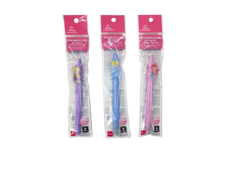 5点目100円♡新作♡新品♡ディズニーリゾート♡ボールペン アクリルクリップ付ボールペン（ディズニープリンセス） - 100均 通販