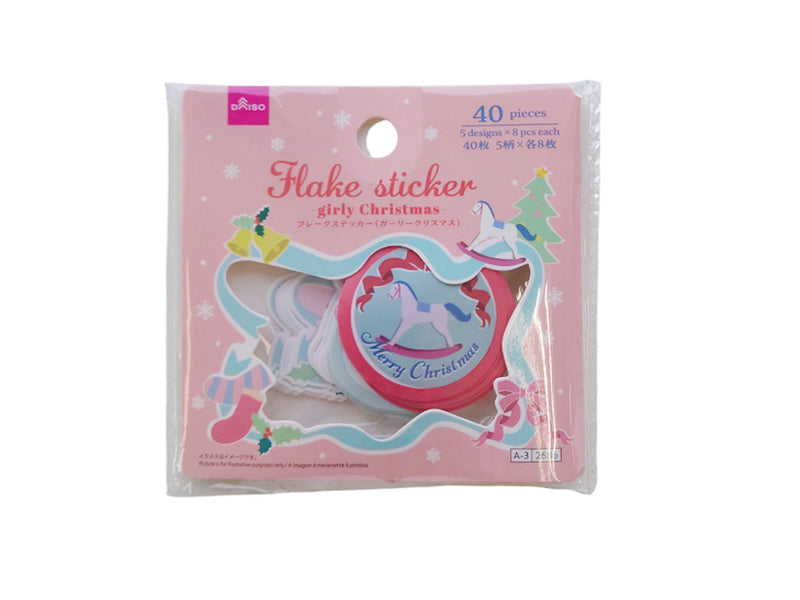フレークステッカー（ガーリークリスマス）