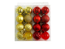 クリスマスボール（４ｃｍ、８個、ゴールドカラー、レッド）