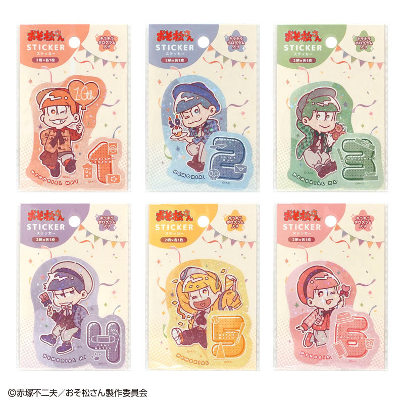 おそ松さん　ステッカー　２枚　メモ松　ＳＤ