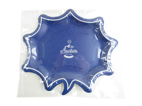 ペーパープレート（デイリー、ネイビー、５枚、びっくり）