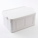 フォールディングバスケット（フタ付、ホワイト）