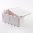 フォールディングバスケット（フタ付、ホワイト）