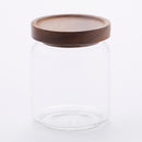ガラスキャニスター　（アカシア蓋付）