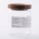 ガラスキャニスター　（アカシア蓋付）