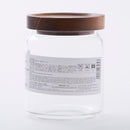 ガラスキャニスター　（アカシア蓋付）