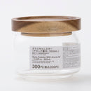 ガラスキャニスター　（アカシア蓋付）