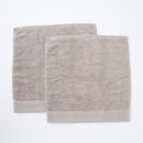 オーガニックコットンハンドタオル　２枚（グレー）
