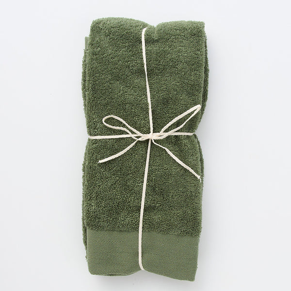 オーガニックコットンフェイスタオル（カーキ） - 100均 通販 ダイソー