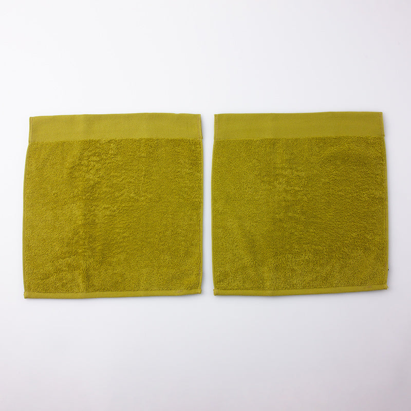オーガニックコットンハンドタオル 2枚（イエロー） - 100均 通販