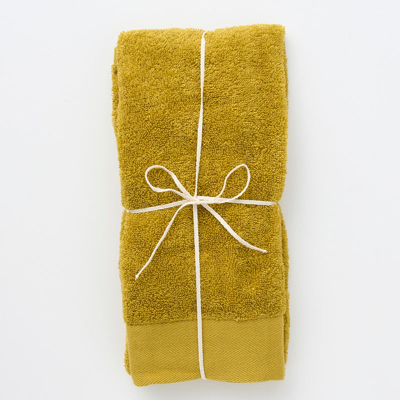 オーガニックコットンフェイスタオル（イエロー）