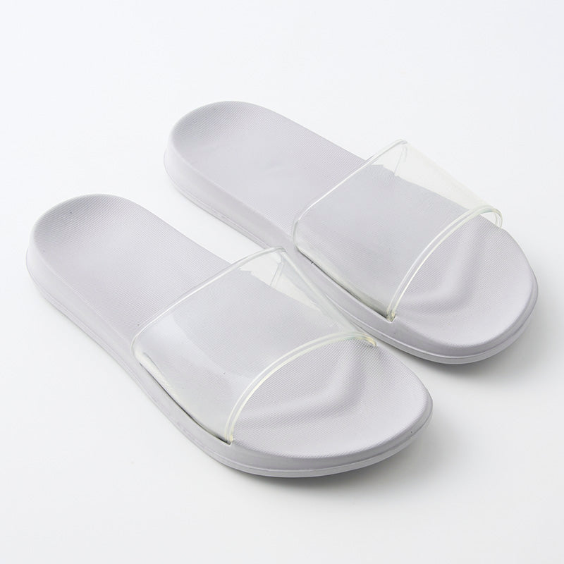 フラットサンダル（クリアバンド、ライトグレー、２７ｃｍ）