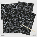 スクラッチアート（ディズニープリンセス、シンデレラ／ラプンツェル／ベル／アリエル）